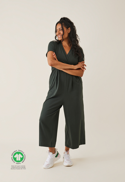 Jumpsuit gravid med amningsfunktion - Deep Green