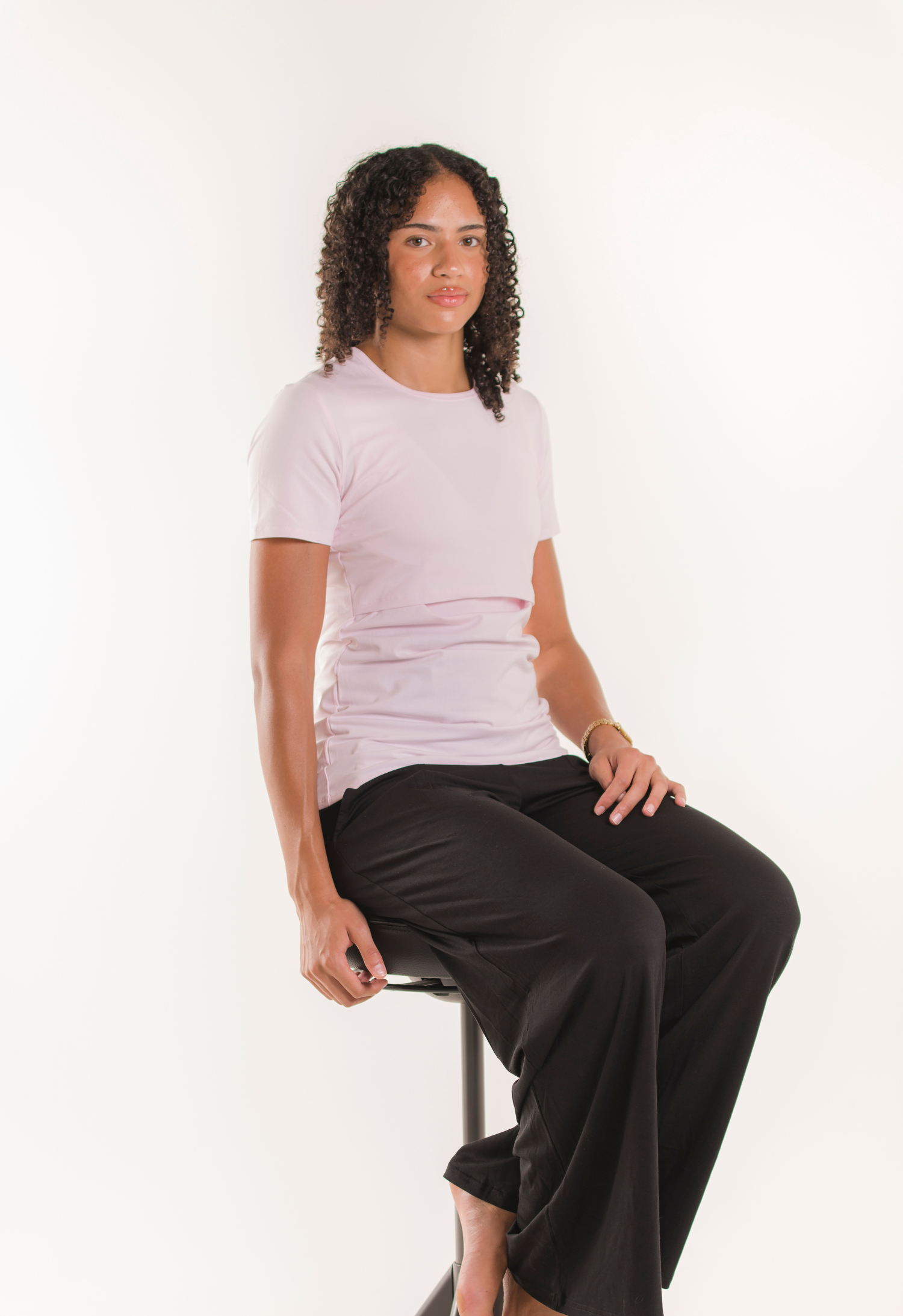 Product Image for Amningstopp med kort ärm - Pastel Pink - L