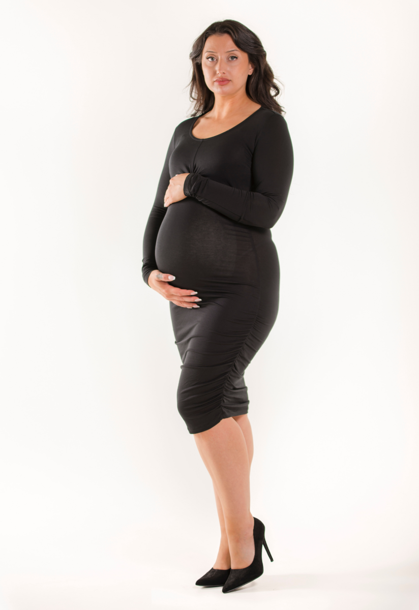 Mammaklänning bodycon - Svart