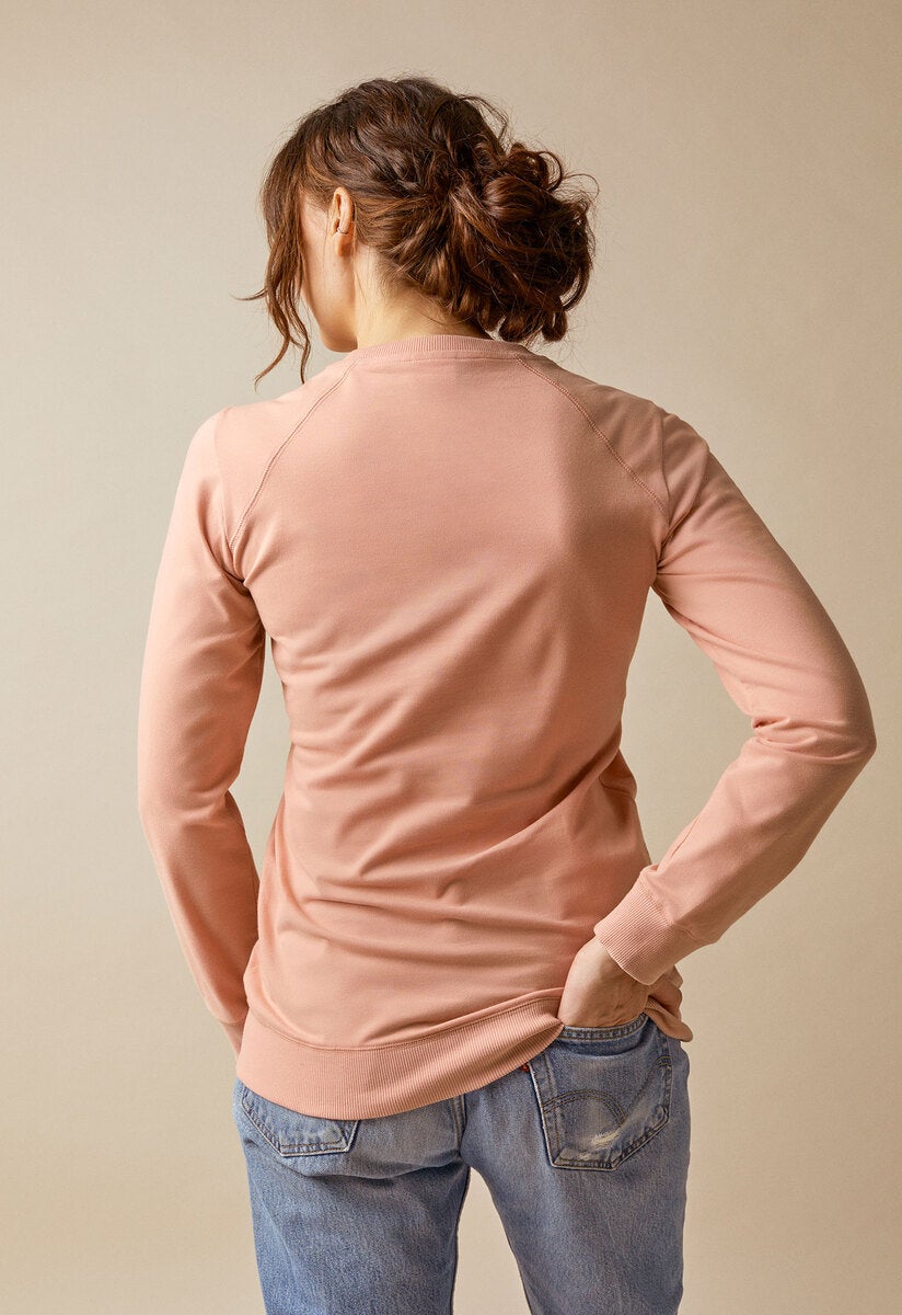 Sweatshirt med fleecefodrad amningsfunktion - Papaya