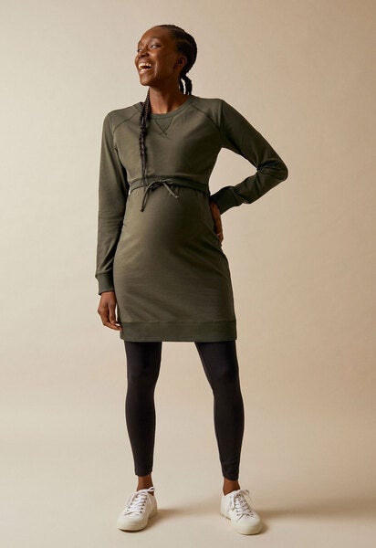 B Warmer Dress Moss Green