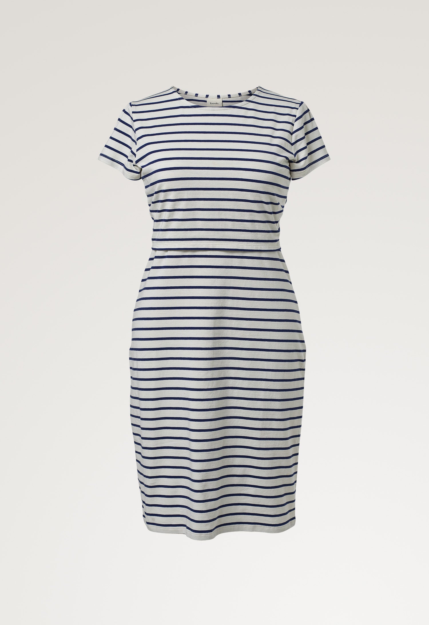 Simone Dress Oatmeal/Cobolt