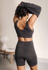 Amningsbh i merinoull - Dark Grey Melange