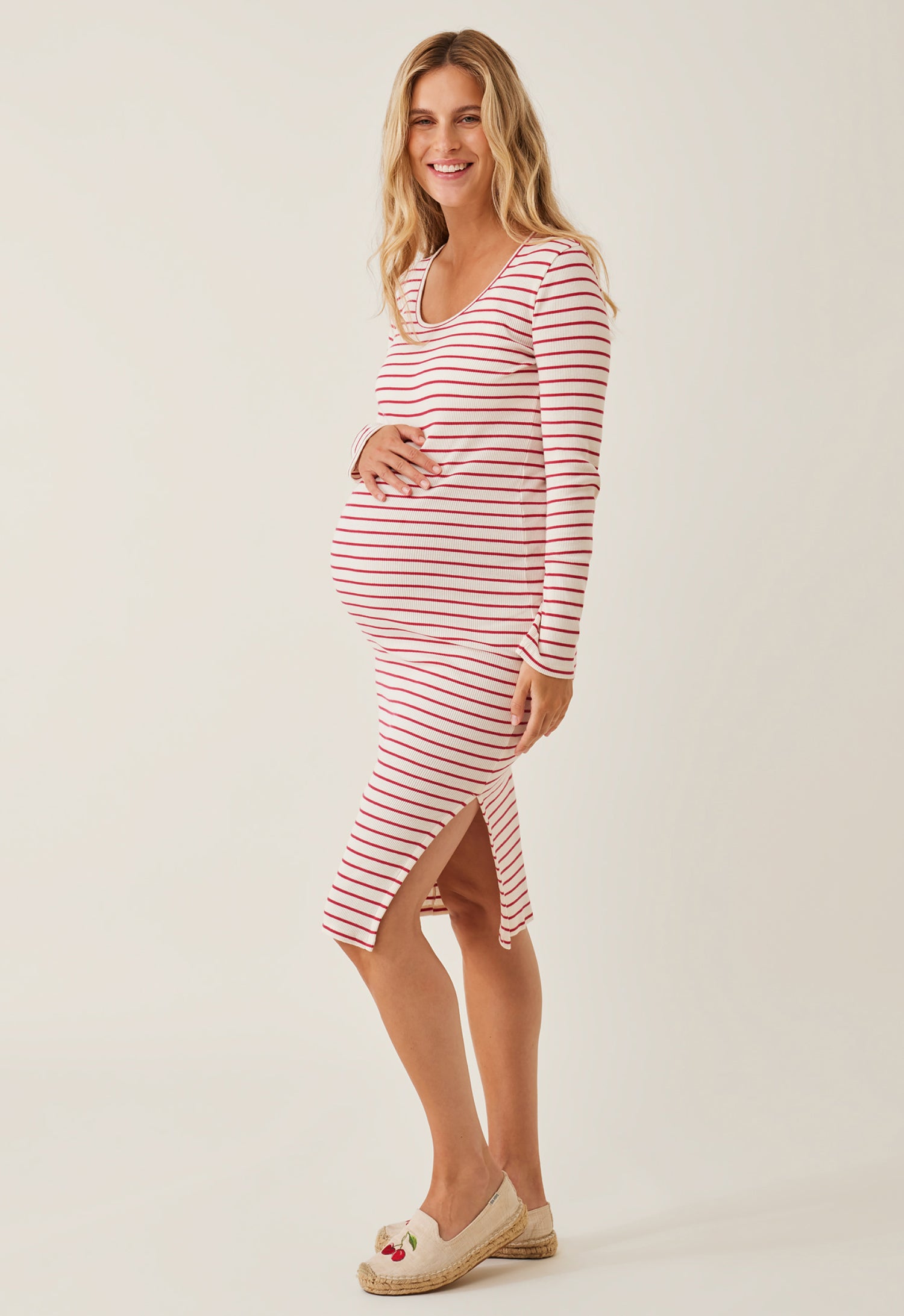 Product Image for Ribbad gravidklänning - Randig - S