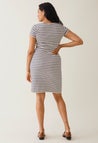 Simone Dress Oatmeal/Cobolt