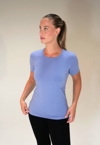 Amningstopp med kort ärm Essential - Pale Blue