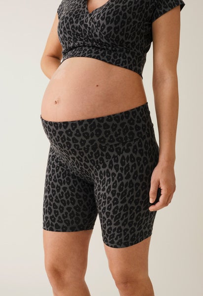 OONO cykelbyxor - Leo print - grå/svart