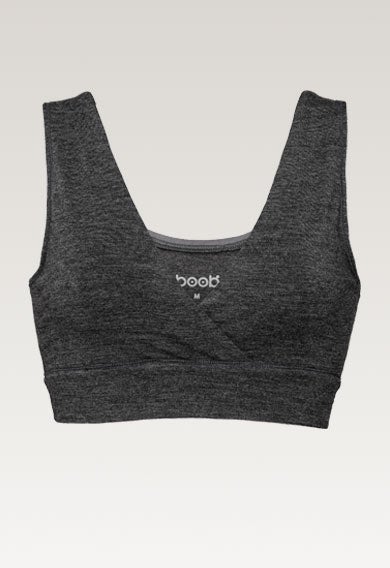 Amningsbh i merinoull - Dark Grey Melange
