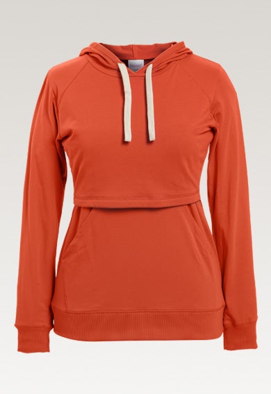 Hoodie med fleecefunktion - Tanned Poppy