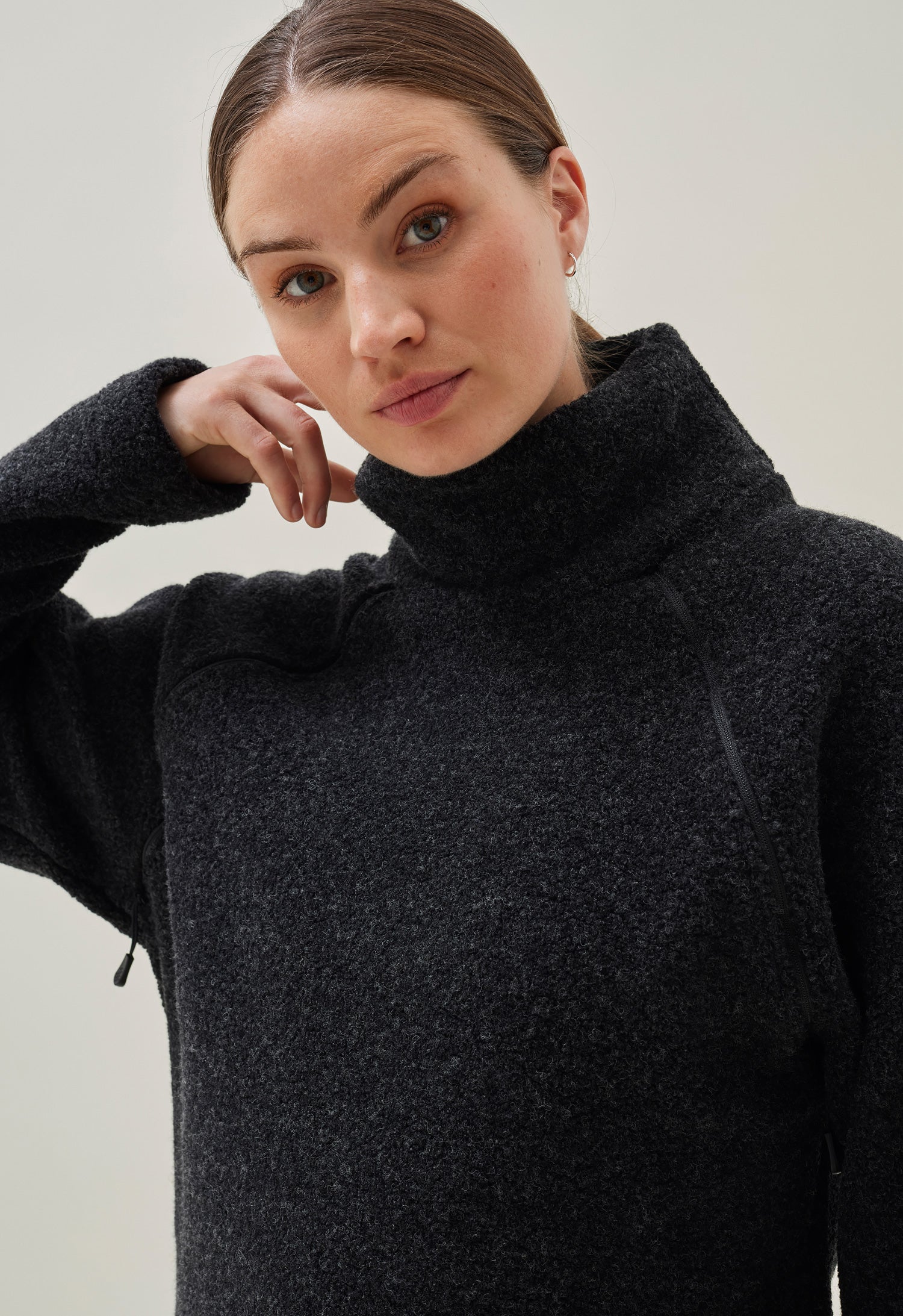 Product Image for Fleecetröja i ull - Svart - L/XL