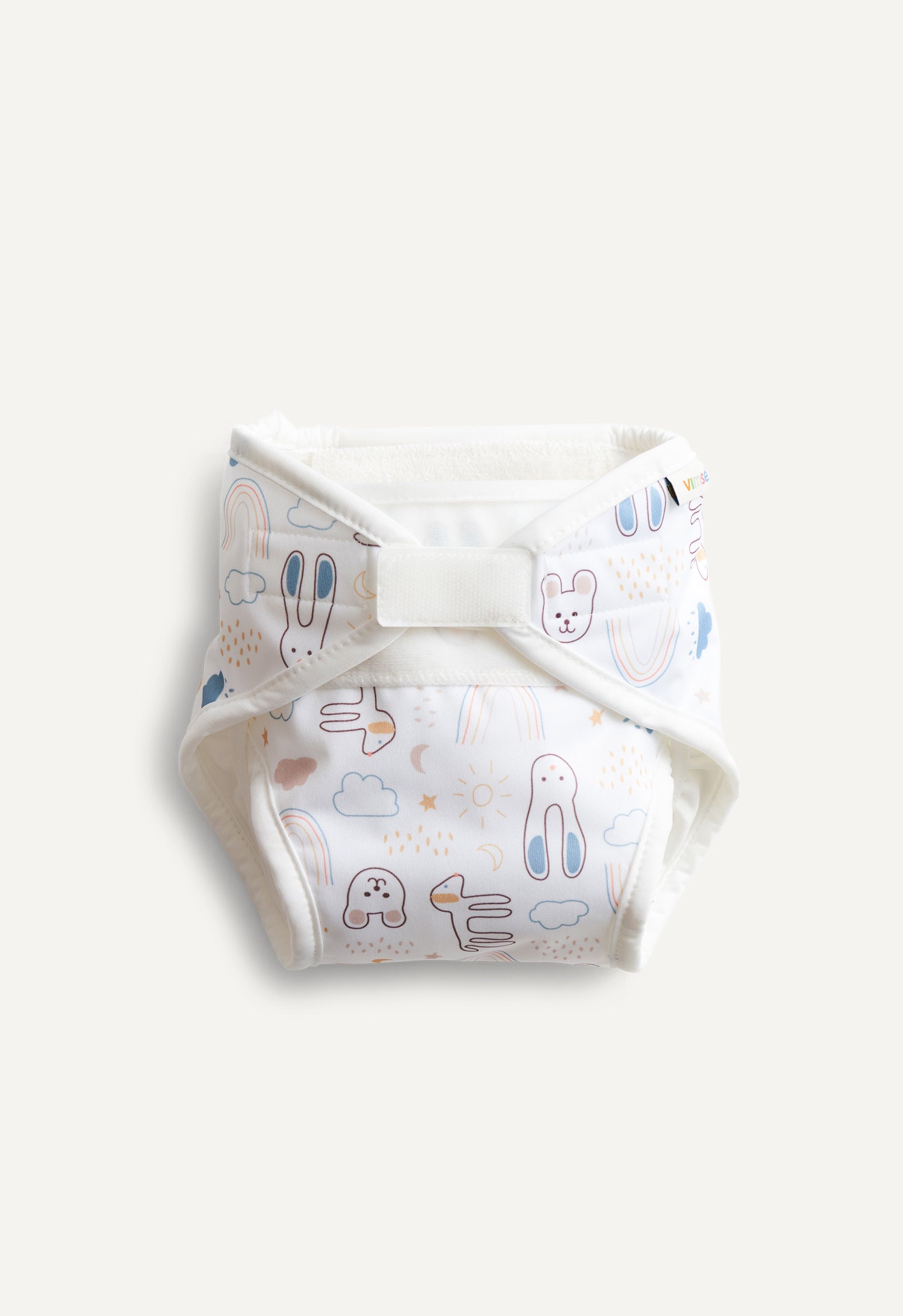 Product Image for Tygblöja - All in One - Vit Teddy - 8-11 kg