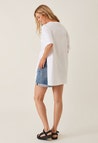 Oversized t-shirt med slits - Vit