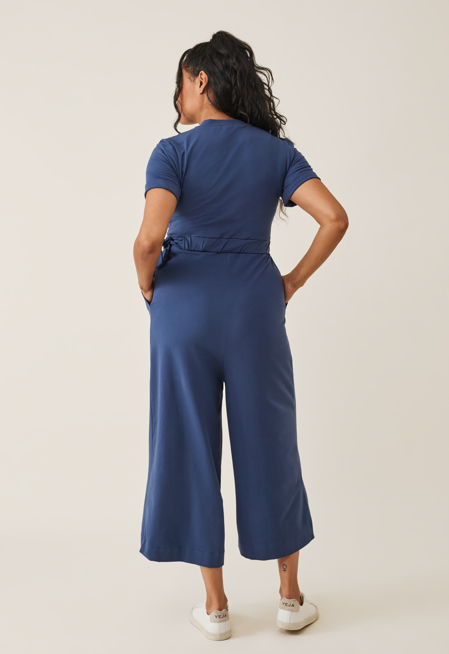 Jumpsuit gravid med amningsfunktion - Blå