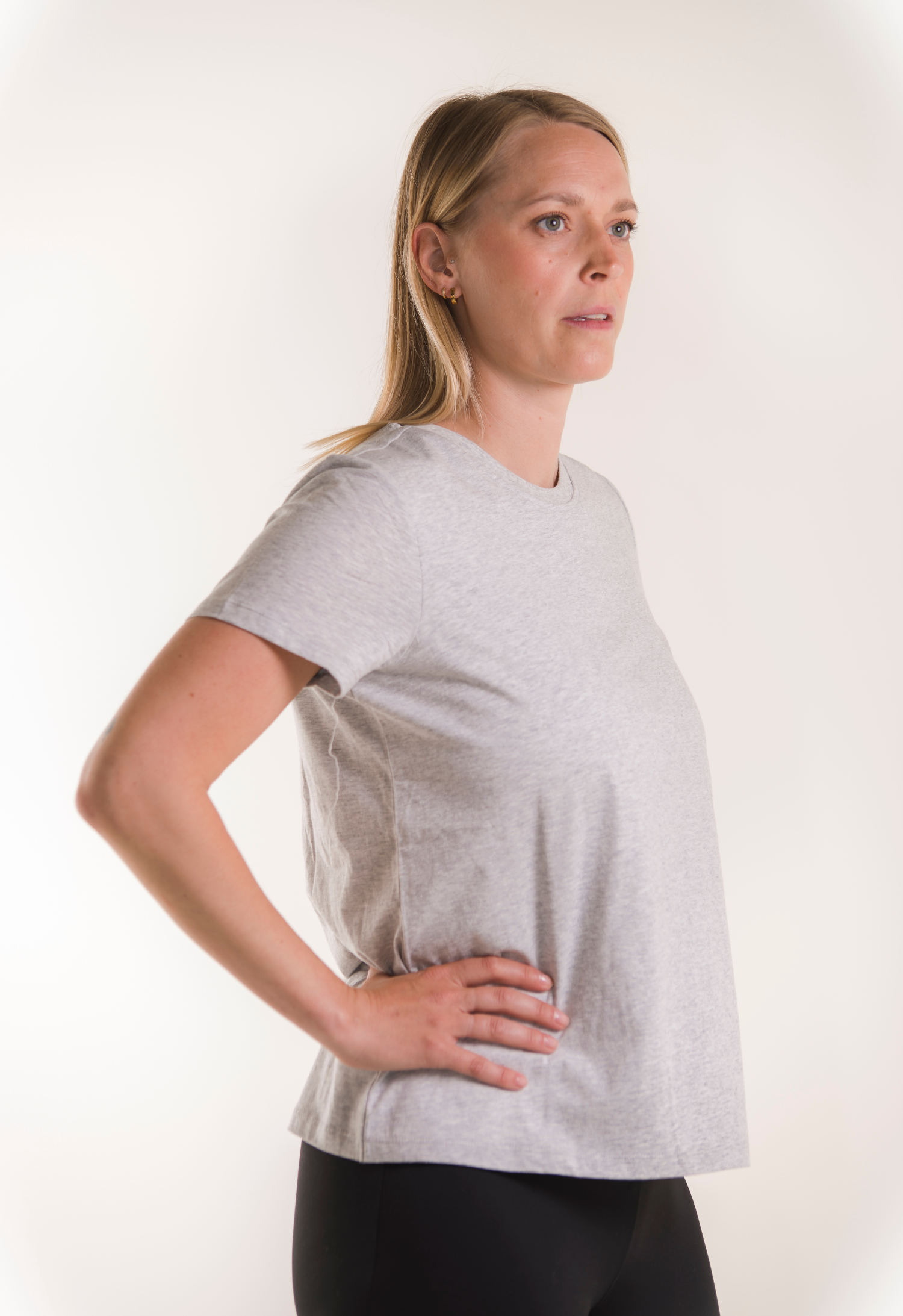 T-shirt med amningsfunktion - Grey Melange