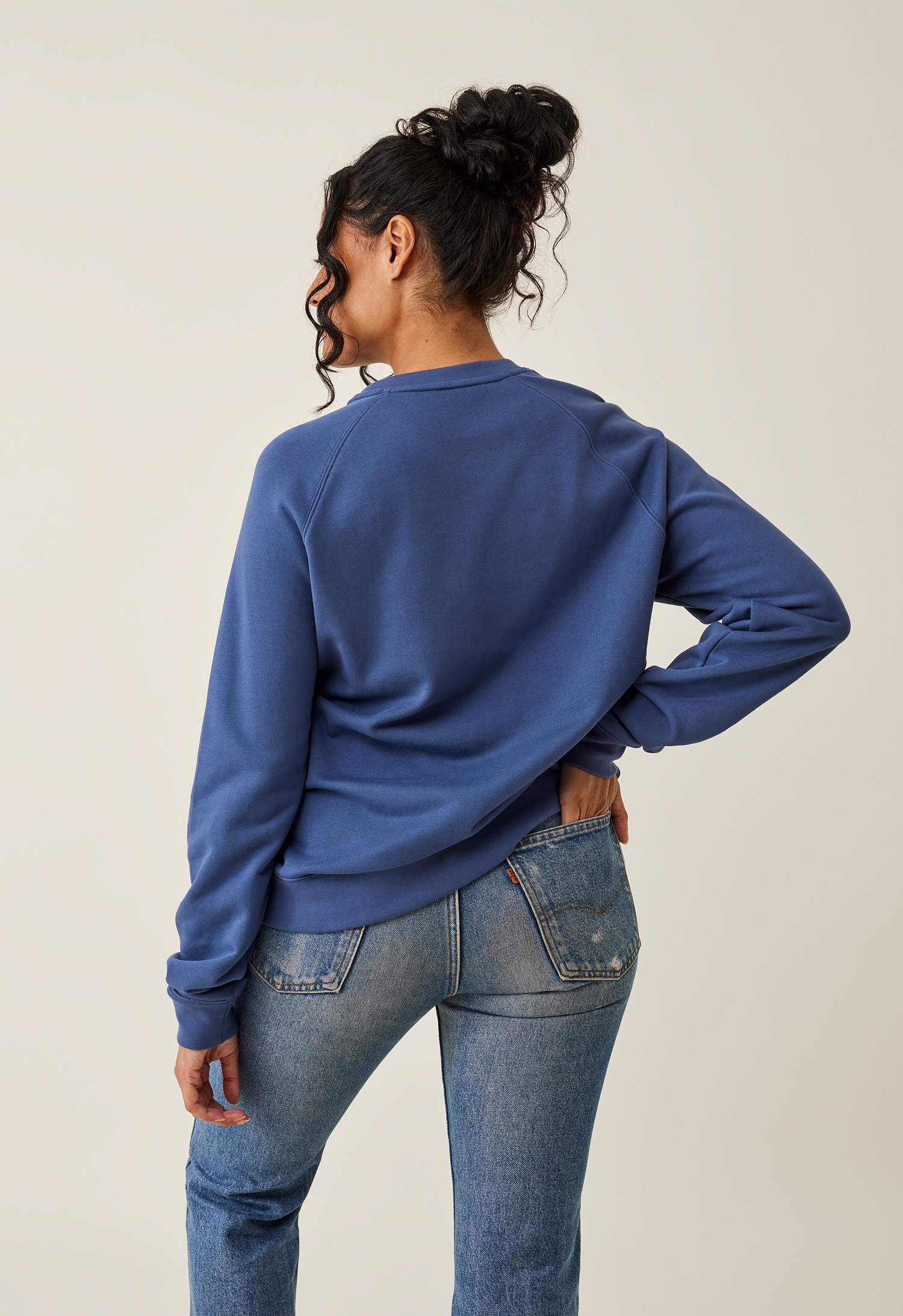 Sweatshirt med amningsfunktion - Indigo Blue