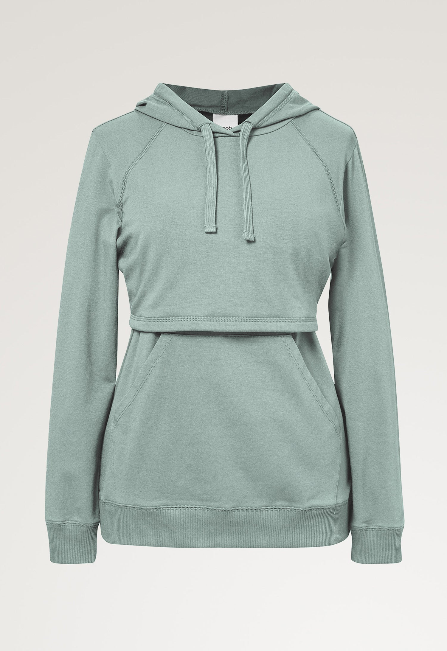 Hoodie med fleecefodrad amningsfunktion - Mint
