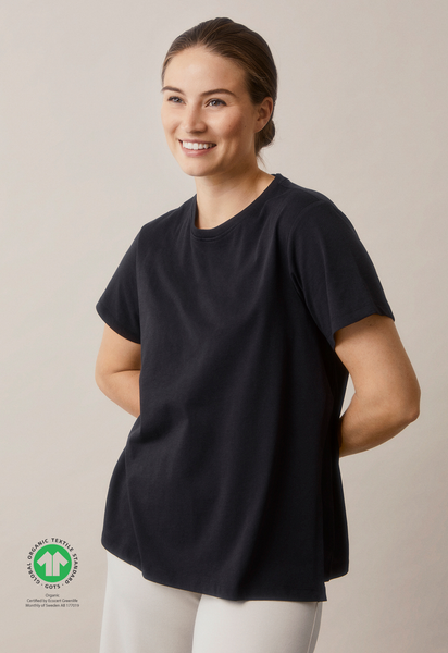 T-shirt med amningsfunktion - Svart