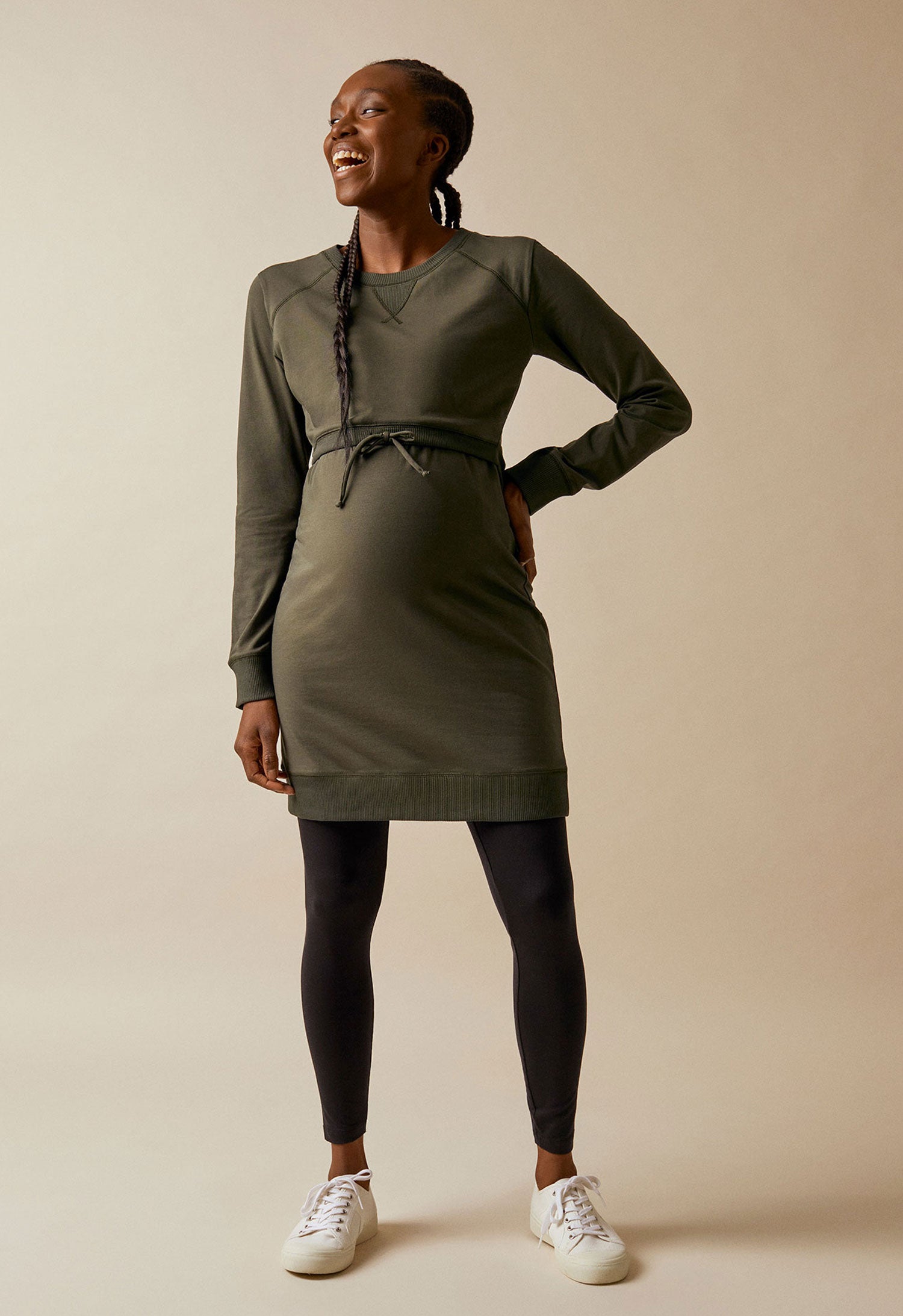 Product Image for B Warmer Dress Moss Green - XS