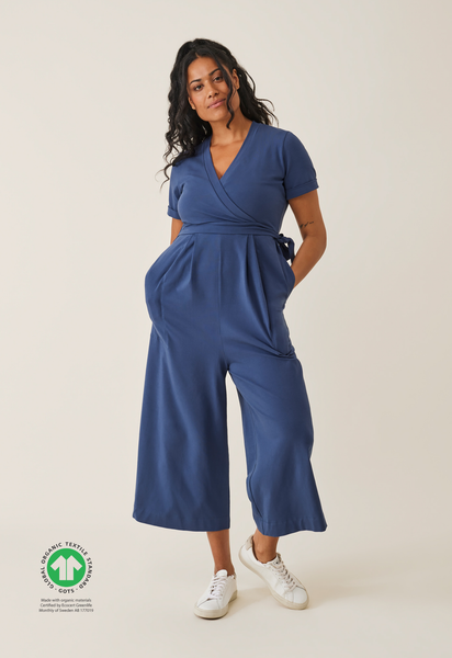 Jumpsuit gravid med amningsfunktion - Blå