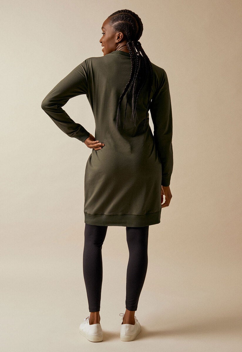 B Warmer Dress Moss Green