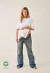 Oversized t-shirt med slits - Vit