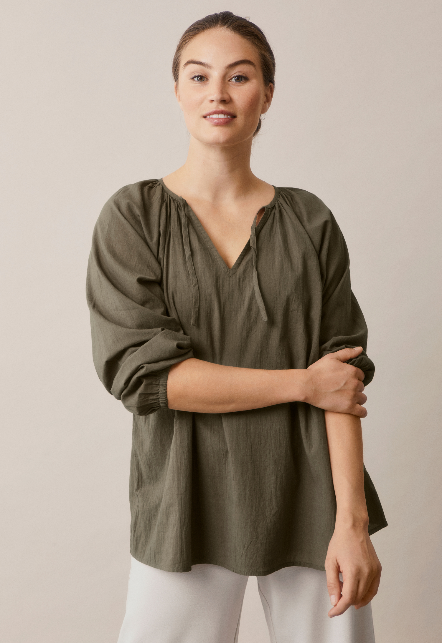 Poetess Blouse Pine Green