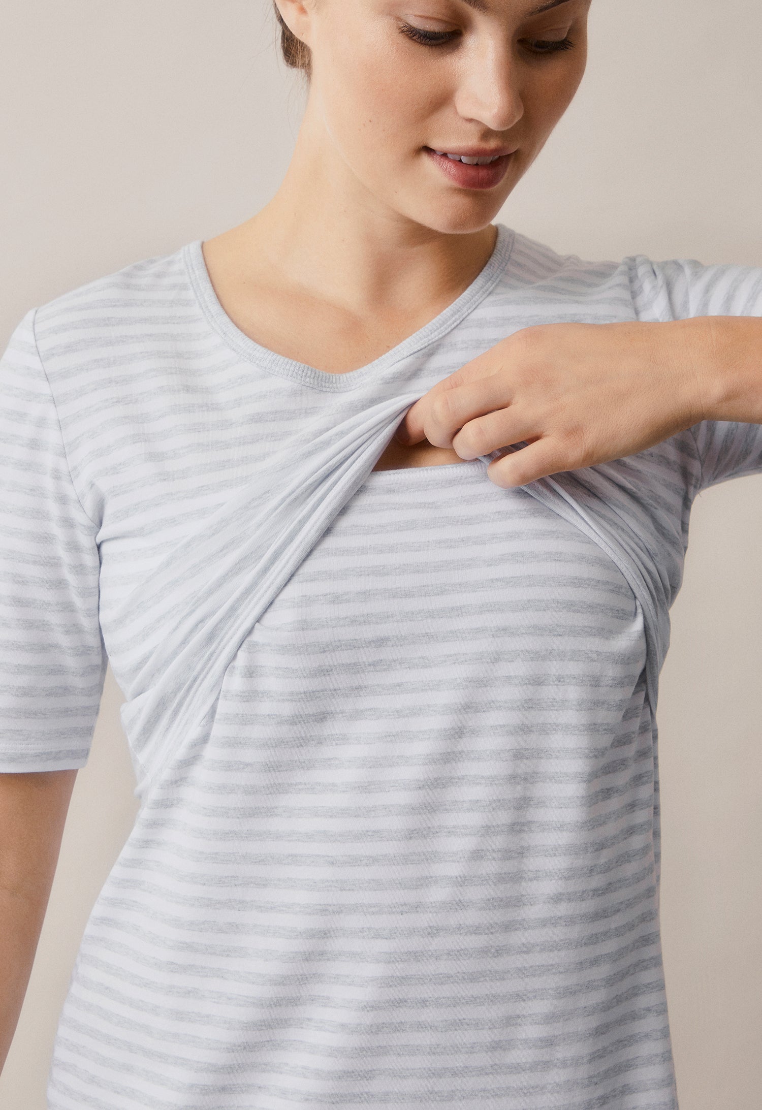 Nattlinne - Vit/Gråmelerad