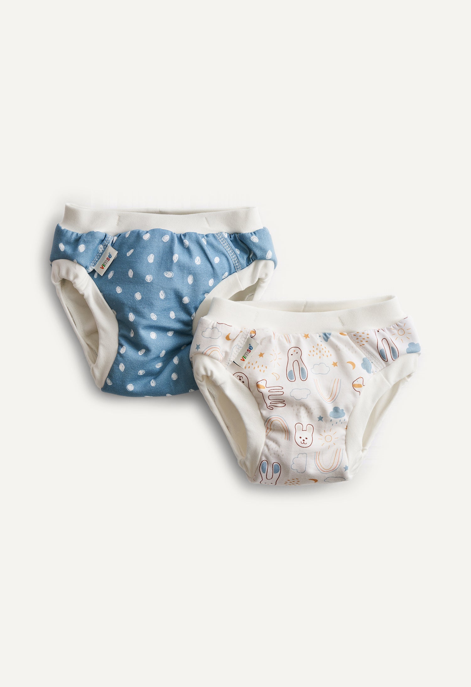 Product Image for Potträningsbyxor - Blue Dots - White Teddy - 9-12 kg