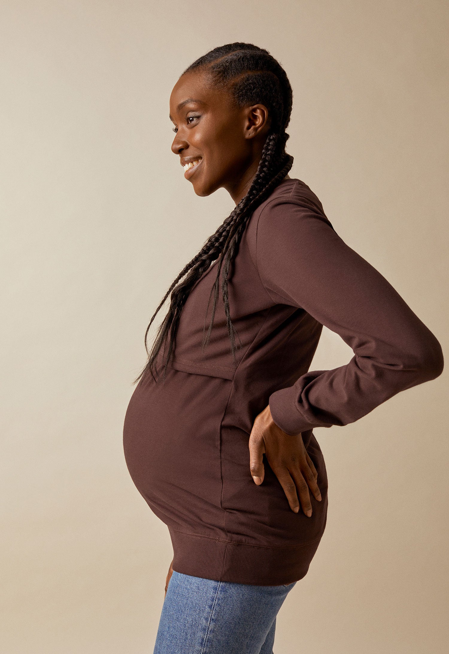 B Warmer Sweatshirt Mahogany