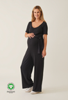 Ribbad gravidjumpsuit - Svart