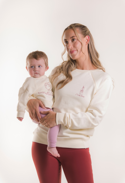 Sweatshirt för amning Milk bar - Off white