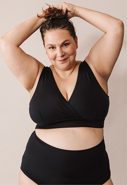 Mjuk amningsbh 75D - 110F - Svart