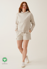 Gravidshorts i sweatshirttyg - Light Beige