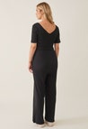 Ribbad gravidjumpsuit - Svart