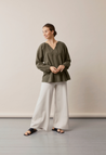 Poetess Blouse Pine Green