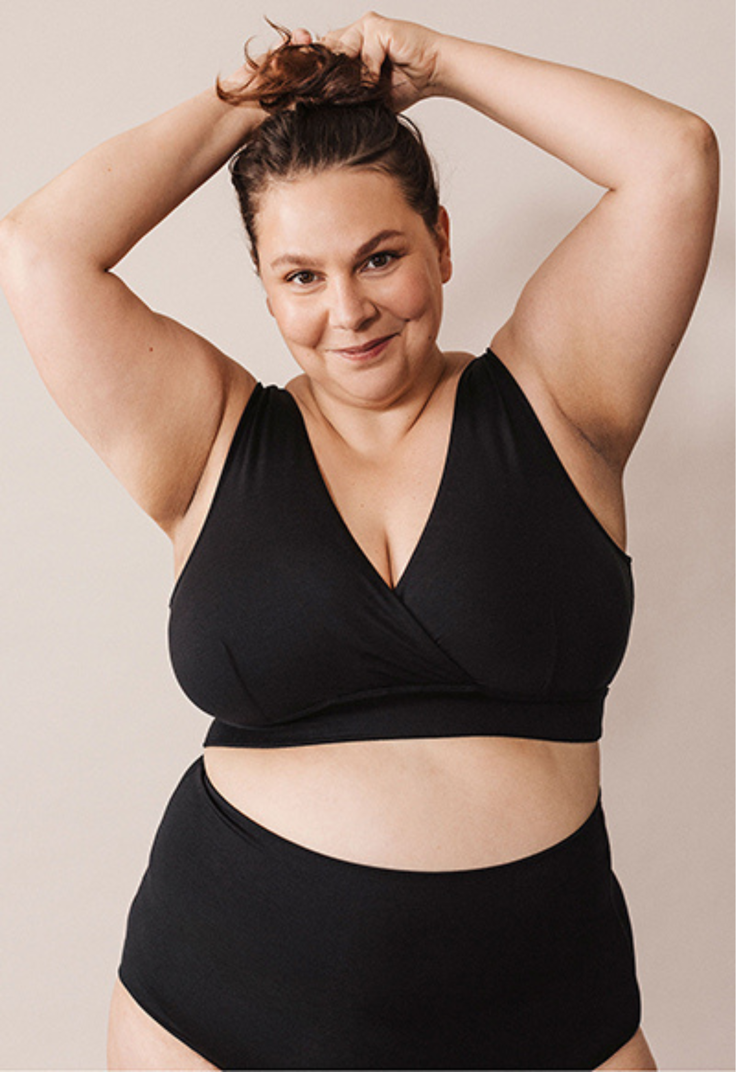 Mjuk amningsbh 75D - 110F - Svart