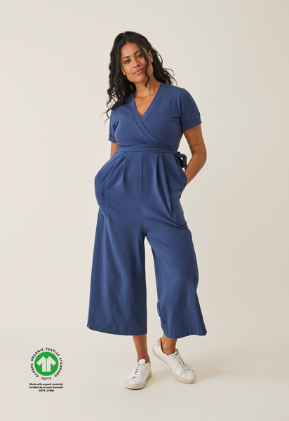 Jumpsuit gravid med amningsfunktion - Blå