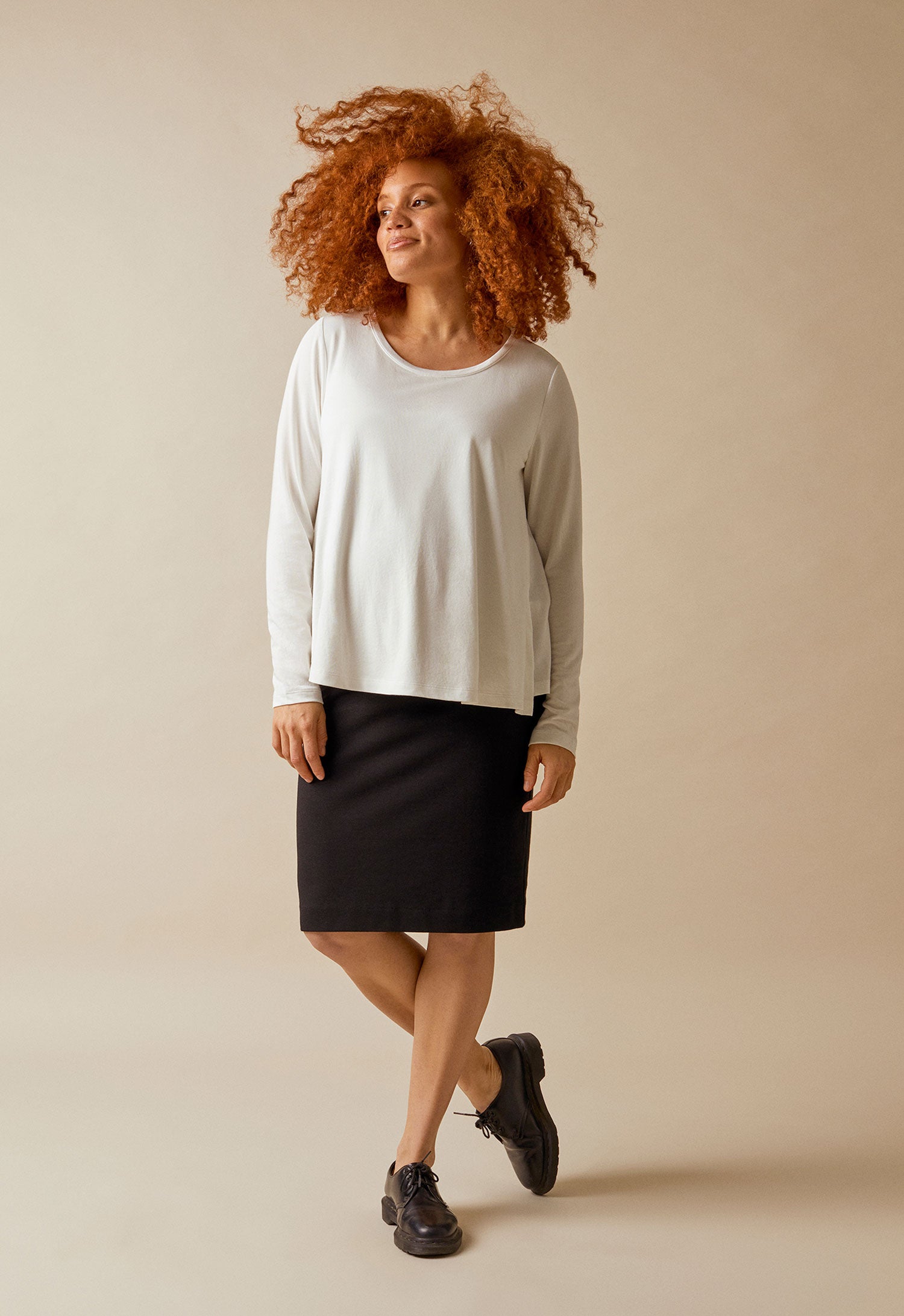 Product Image for The-shirt l/s top - White - XXL
