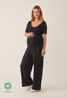 Ribbad gravidjumpsuit - Svart