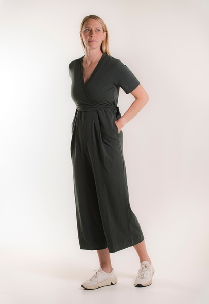 Jumpsuit gravid med amningsfunktion - Deep Green