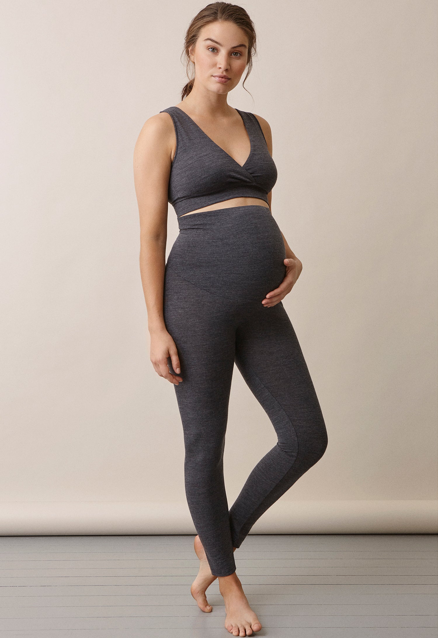 Product Image for Gravidleggings i merinoull - Grey Melange - S