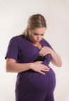 Jumpsuit gravid med amningsfunktion - Lila