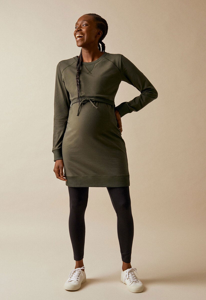 B Warmer Dress Moss Green