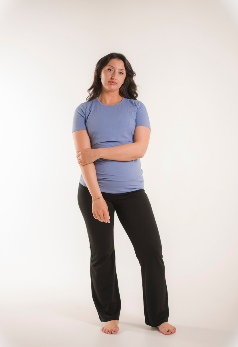 Amningstopp med kort ärm Essential - Pale Blue
