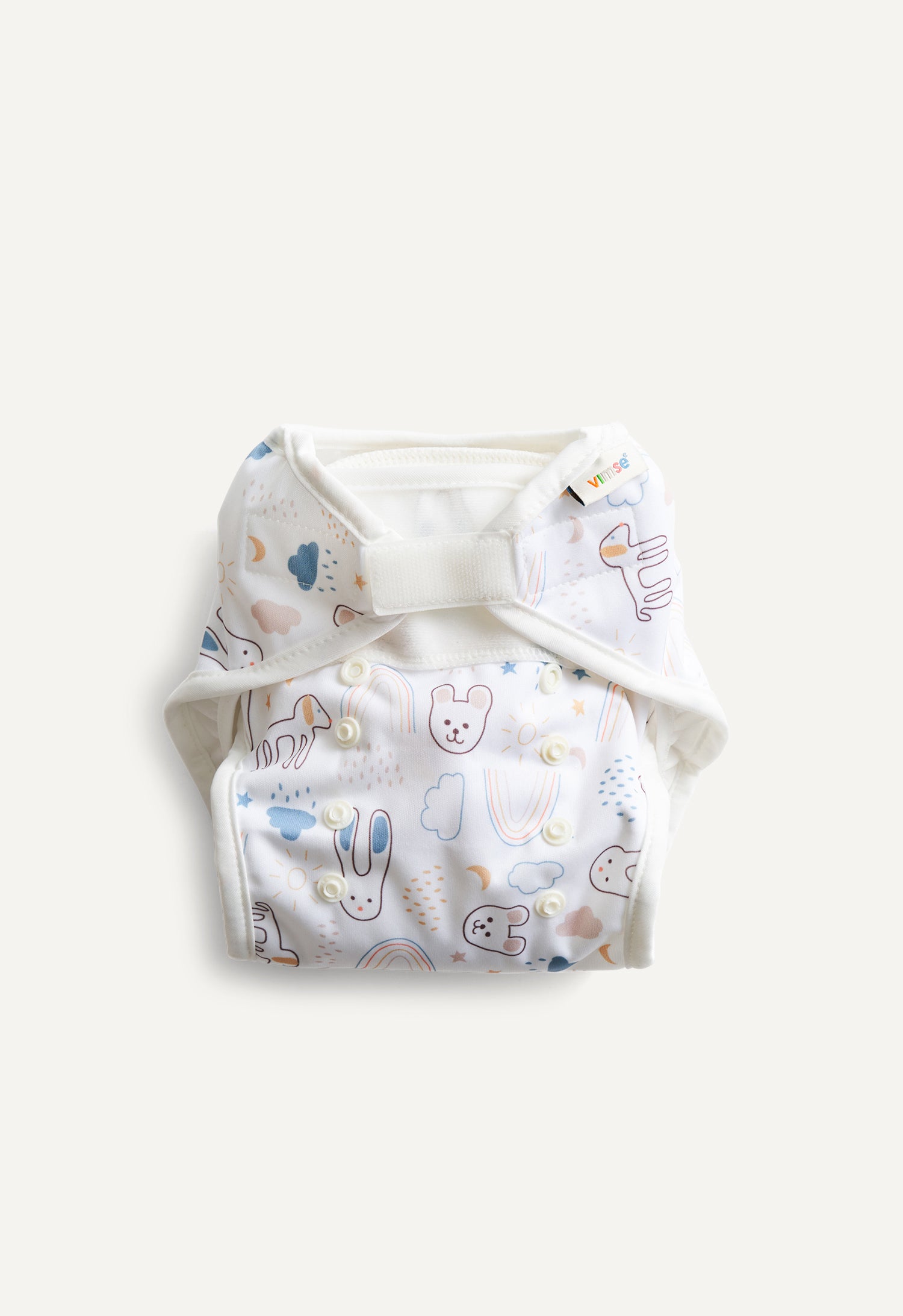 Product Image for Skalblöja - All in Two - Vit Teddy - One Size